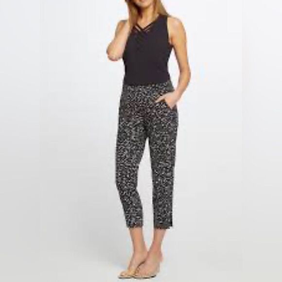 Nic+Zoe Scribble Cropped Pant Pull On 6 - Picture 1 of 9